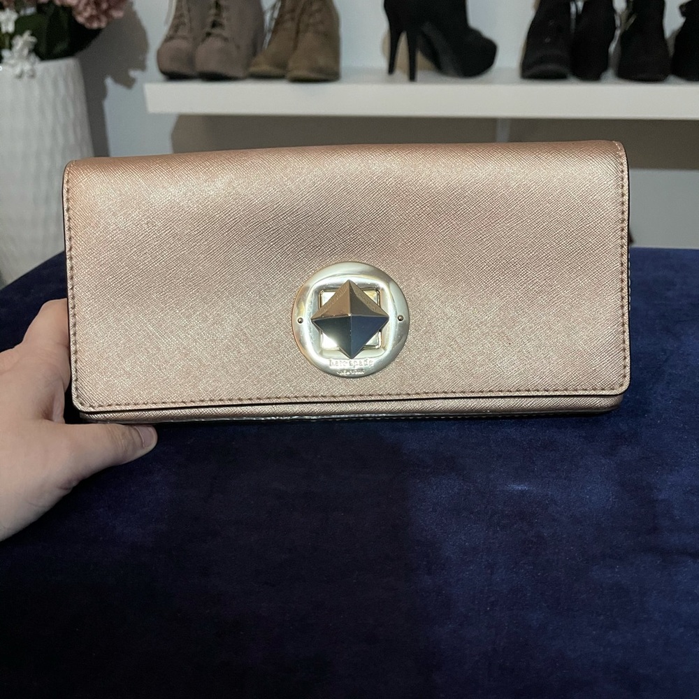Kate Spade Rose Gold Clutch
